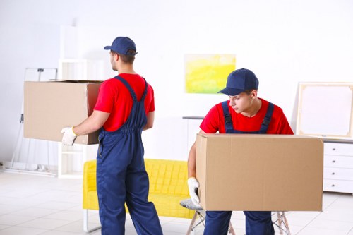 House removals team planning a move in Knightsbridge