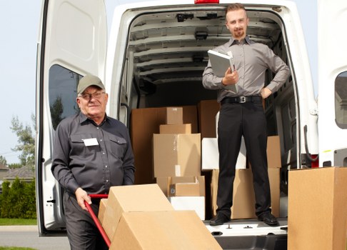 Storage-ready boxes and labeled cartons for Knightsbridge relocation