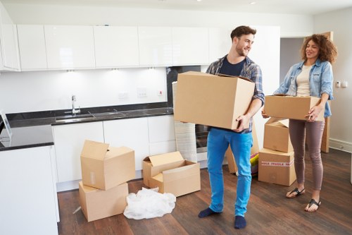 Careful loading of furniture during a Knightsbridge collection service