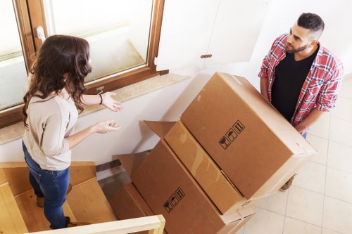 Knightsbridge man and van team reviewing a risk assessment before a move
