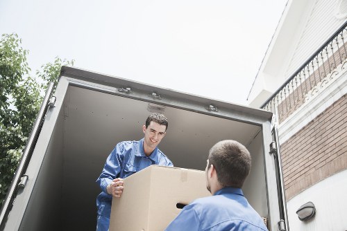 Packed moving boxes and furniture protection for a central London relocation